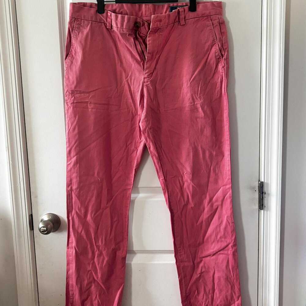 Vineyard Vines Classic Fit Breaker Pants in Nantucket Pink